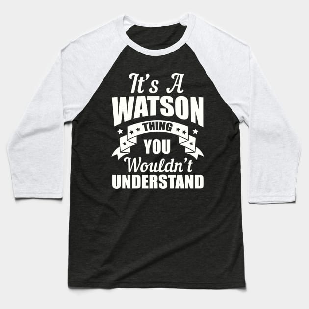 Watson Thing Baseball T-Shirt by moclan